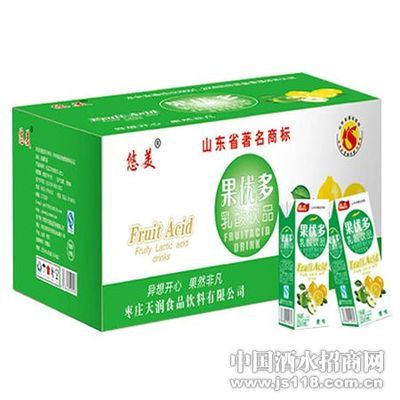 果优多乳酸饮料产品展示